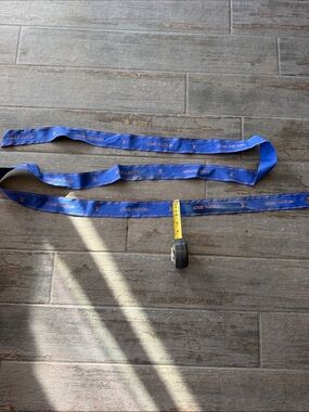 Louis Vuitton 6 feet by 2 inches Royal Blue Ribbon with Gold Logos